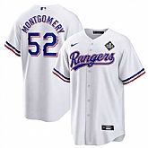 Men's Texas Rangers #52 Jordan Montgomery White 2023 World Series Stitched Baseball Jersey Dzhi,baseball caps,new era cap wholesale,wholesale hats